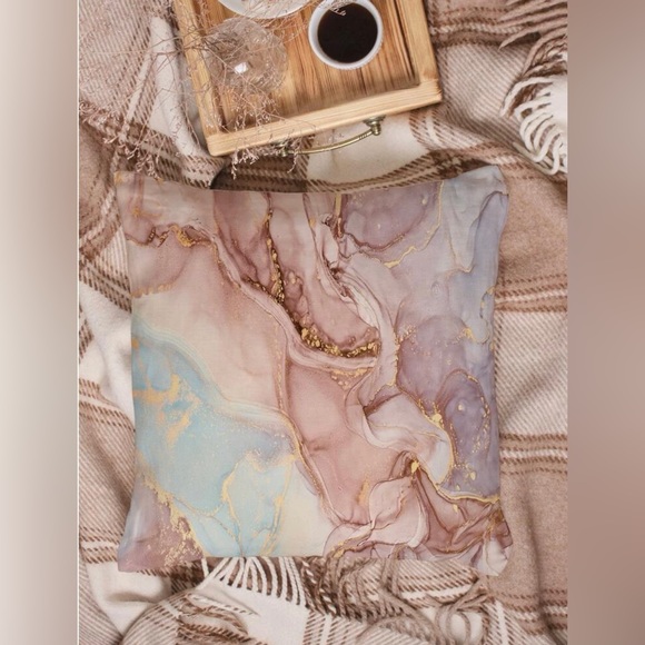 💐🔵Set of 2 - Marble Pattern Cushion Covers Without Filler - Picture 3 of 7